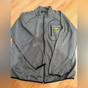 NFL Gray Minnesota Vikings Logo Lightweight Full-Zip Jacket